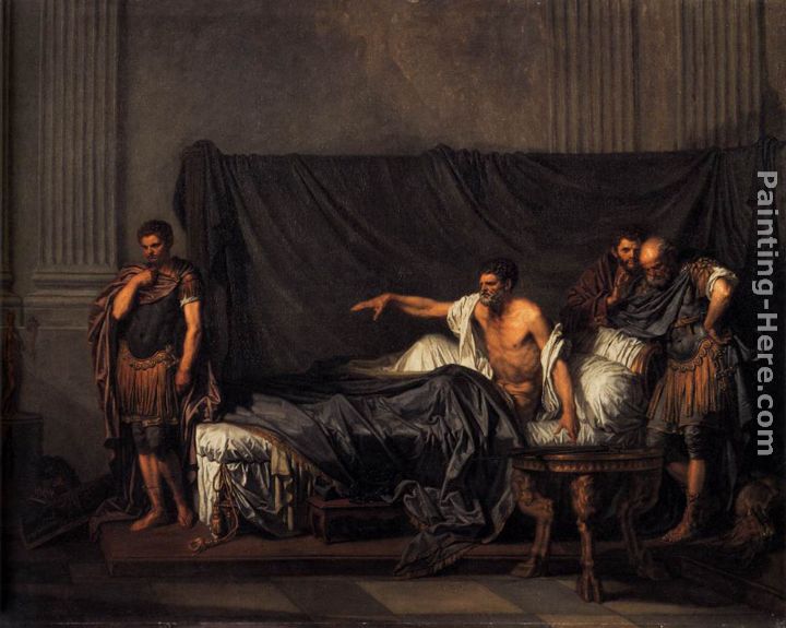 Septimius Severus and Caracalla painting - Jean Baptiste Greuze Septimius Severus and Caracalla art painting